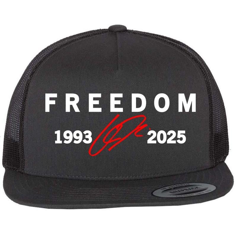 🔥Hot Sale 49% OFF🔥Freedom Red Signature 1993-2025 Charlie Kirk Tribute Faith Christian Truth Rest In Peace RIP Flat Bill Trucker Hat Baseball Cap