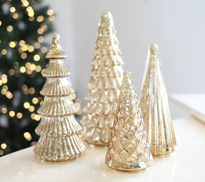 BFF Collection Set of 5 Illuminated Mercury Trees