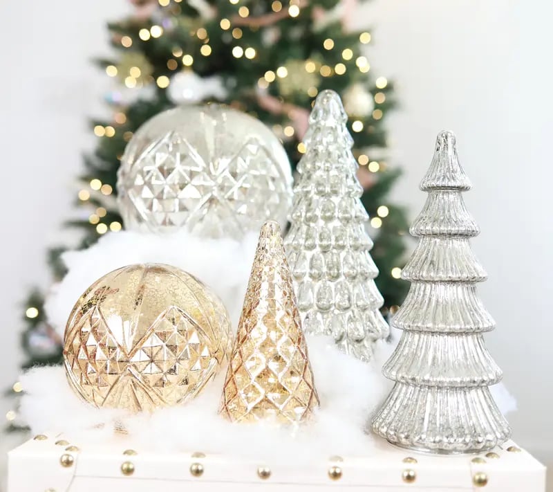BFF Collection Set of 5 Illuminated Mercury Trees