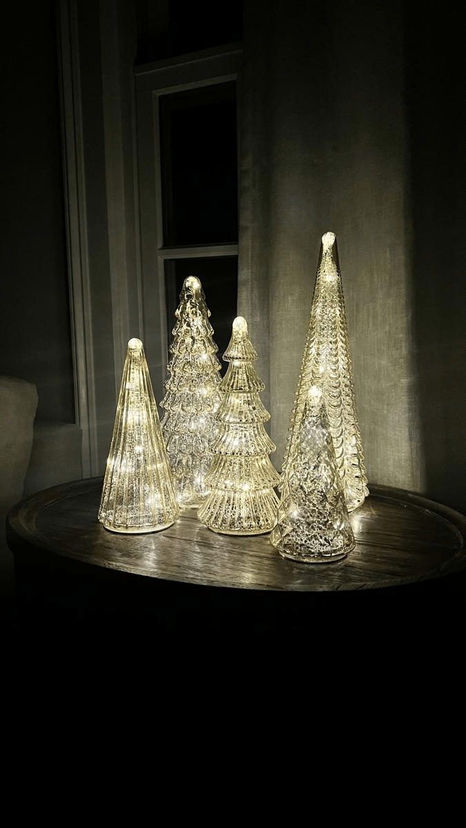 BFF Collection Set of 5 Illuminated Mercury Trees