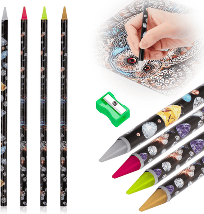 🔥LAST DAY 49% OFF - Self Adhesive Diamond Painting Pen with Pencil Sharpener