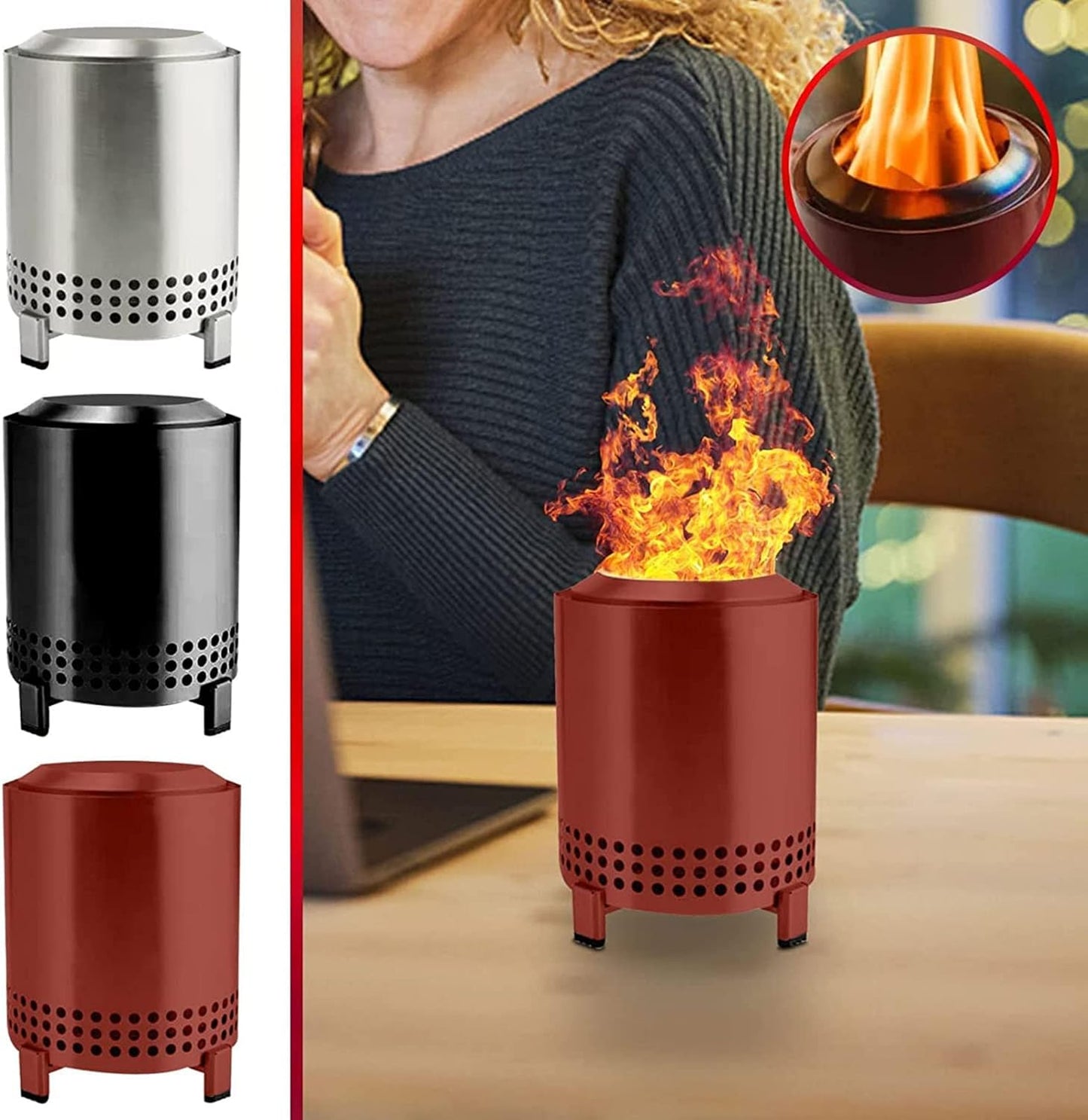 🔥Hot Sale 49% off🌟Smokeless Fire Pit with Turbo Flame Design – Pure Heat, No Smoke