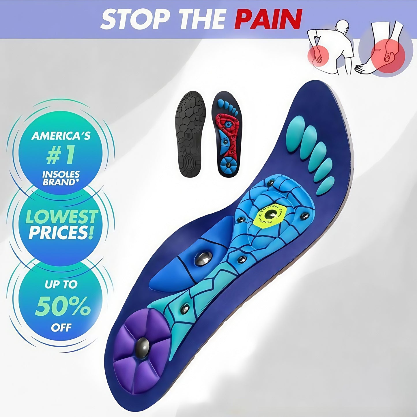 🔥LAST DAY 49% OFF🔥Plantar Fasciitis High Arch Shock Absorbing Insoles