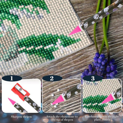 🔥LAST DAY 49% OFF - Self Adhesive Diamond Painting Pen with Pencil Sharpener
