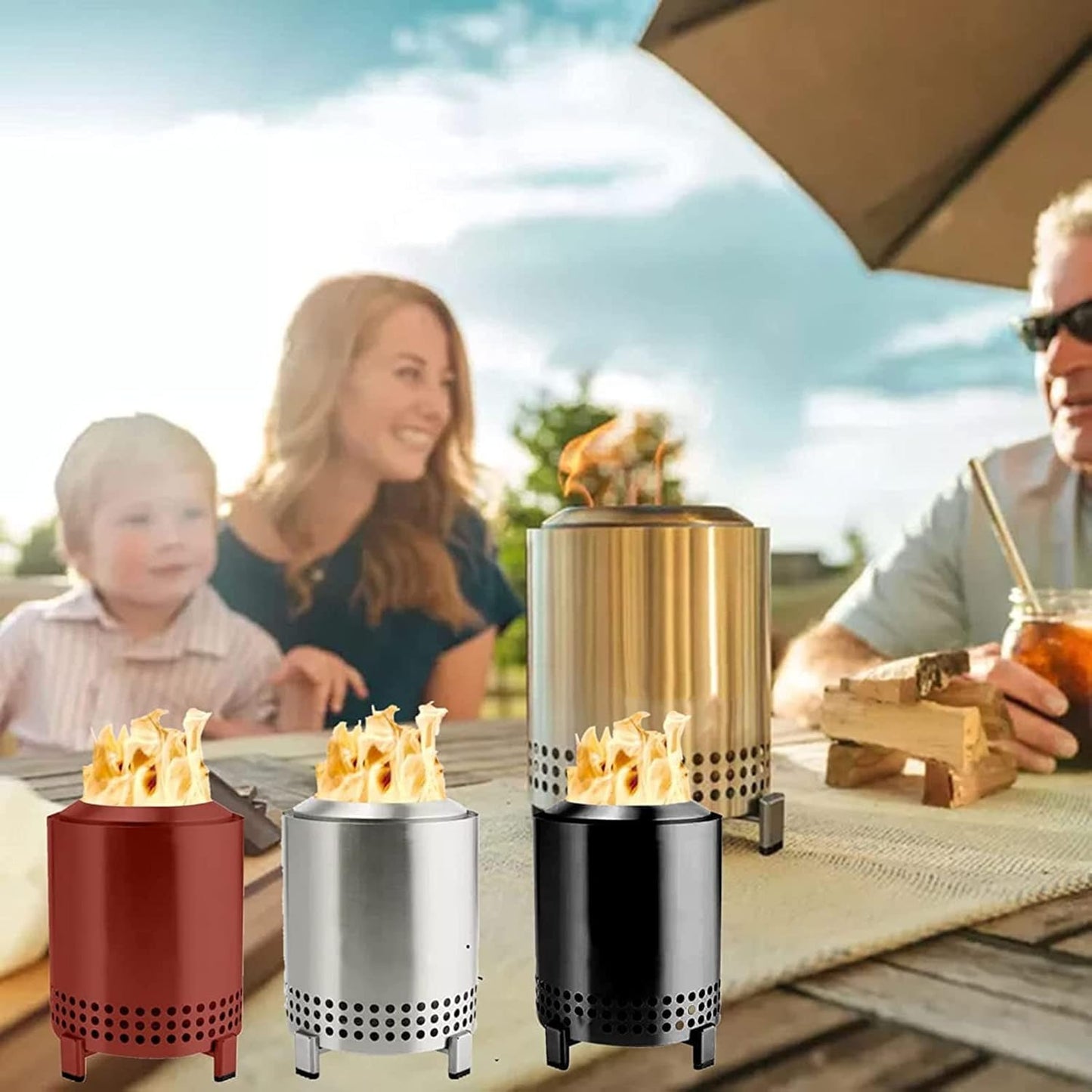 🔥Hot Sale 49% off🌟Smokeless Fire Pit with Turbo Flame Design – Pure Heat, No Smoke