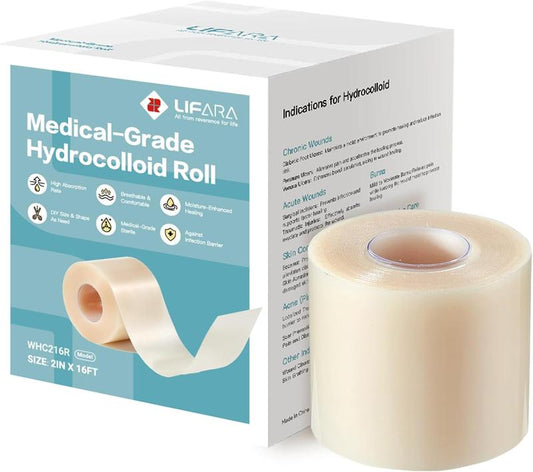 LIFARA Hydrocolloid Roll for Wound Care(2in*10ft, 19.7mil/ 0.5mm Thickness)