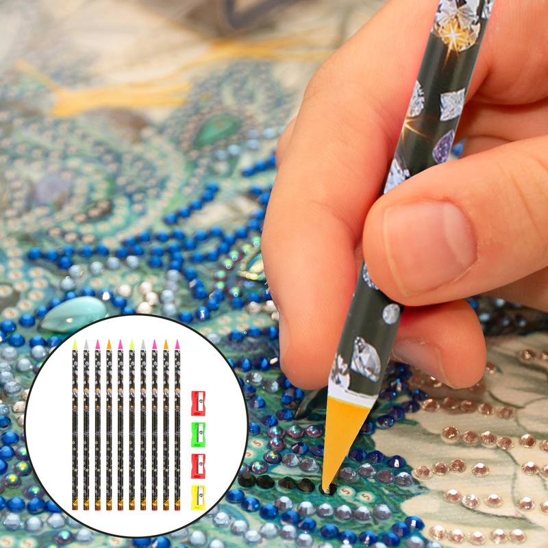 🔥LAST DAY 49% OFF - Self Adhesive Diamond Painting Pen with Pencil Sharpener