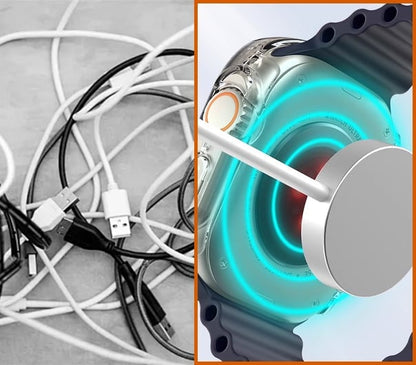 🏆 #1 Bestselling🏆--Smartwatch 6-in-1 Kit: Smartwatch, Bluetooth headphones, 20W fast charger, Type-C fast-charging cable, adapter, and audio support—compact and portable