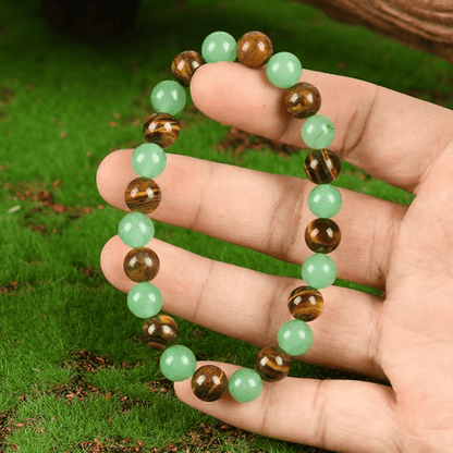 🏆 50K+ SOLD!🍀-💰Money Attraction Bracelet with Green Aventurine & Tiger Eye