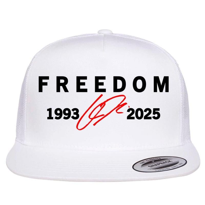 🔥Hot Sale 49% OFF🔥Freedom Red Signature 1993-2025 Charlie Kirk Tribute Faith Christian Truth Rest In Peace RIP Flat Bill Trucker Hat Baseball Cap