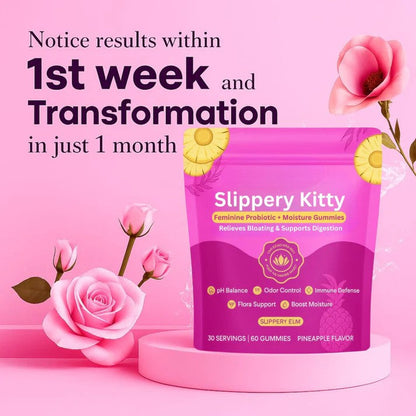 🔥Hot Sale 49% OFF🔥Slippery Kitty Feminine Probiotic + Moisture Gummies