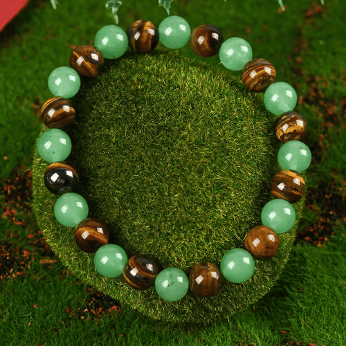 🏆 50K+ SOLD!🍀-💰Money Attraction Bracelet with Green Aventurine & Tiger Eye