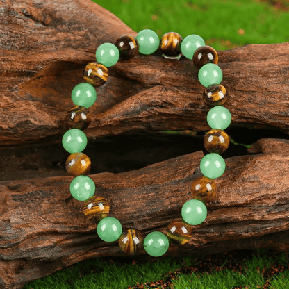 🏆 50K+ SOLD!🍀-💰Money Attraction Bracelet with Green Aventurine & Tiger Eye