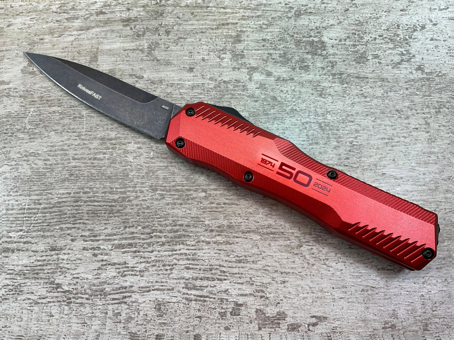 🔥LAST DAY 49% OFF🔥- 9000R Matt Diskin  OTF AUTO Knife 3.3 CPM-MagnaCut Two-Tone Reverse Tanto Blade, (🎉50th Anniversary Edition🎉)