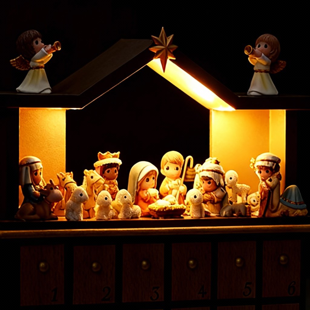 🎄 Precious Moments Nativity Advent Calendar – 24 Days of Joy ✨