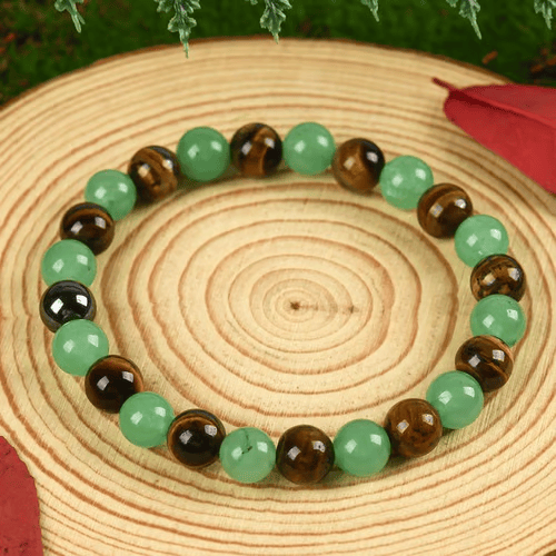 🏆 50K+ SOLD!🍀-💰Money Attraction Bracelet with Green Aventurine & Tiger Eye