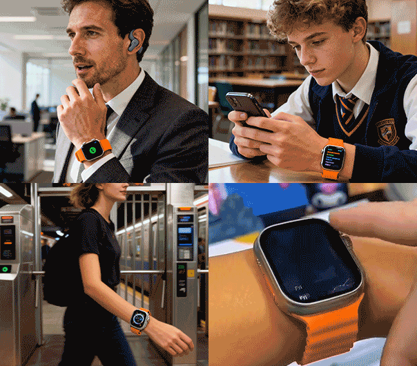 🏆 #1 Bestselling🏆--Smartwatch 6-in-1 Kit: Smartwatch, Bluetooth headphones, 20W fast charger, Type-C fast-charging cable, adapter, and audio support—compact and portable